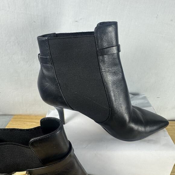 Michael Kors The Jet Set 6 Women's 6M Black Heeled Pull On Ankle Boots - Picture 2 of 13